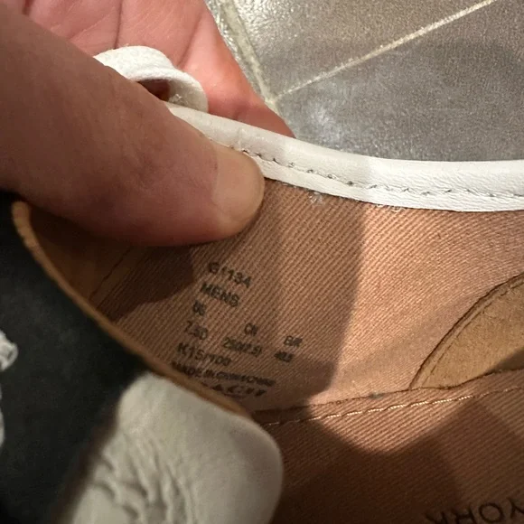 Coach York Men's Leather Sneakers - white / cream - Picture 3 of 3